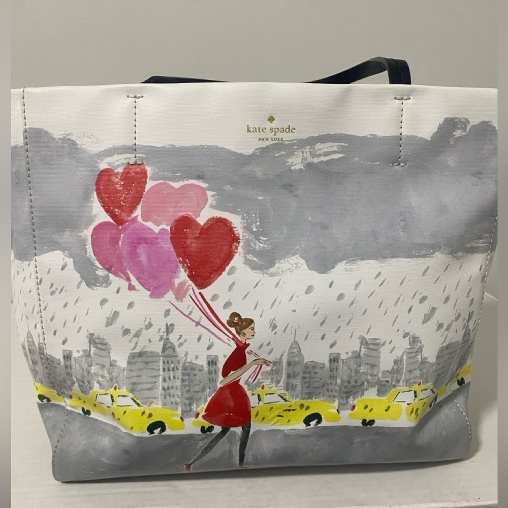 Kate Spade Heart Balloon Hallie Secret Admire zipper tote